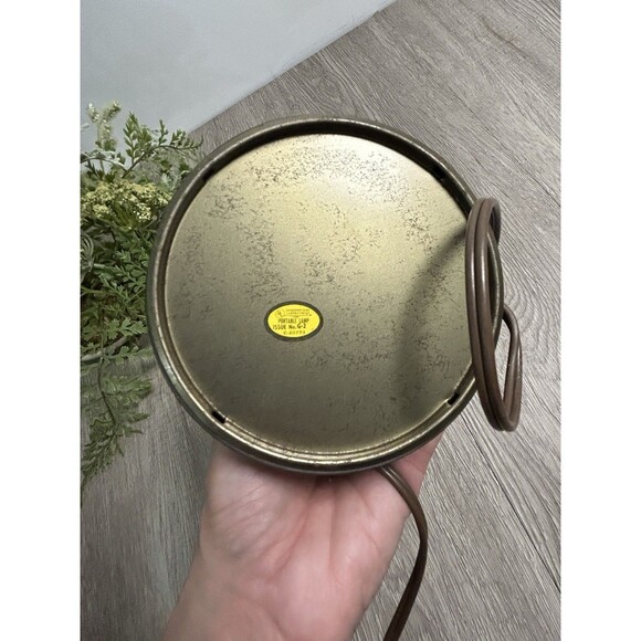 Vintage MCM Brass Toleware Accent Lamp For Vanity Nightstand 14” - Picture 13 of 13